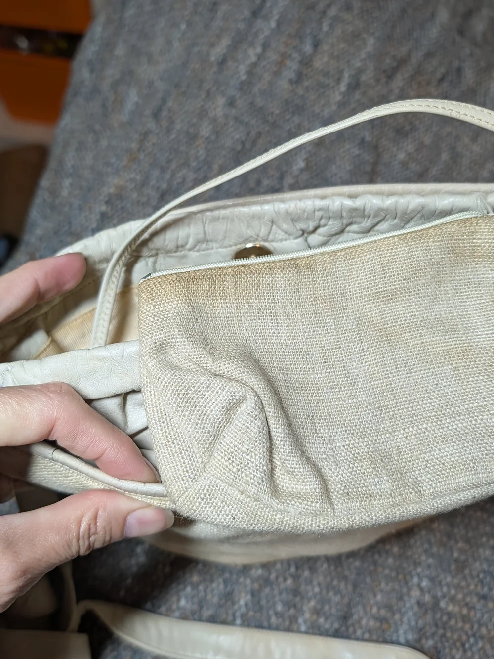 Vintage 90s Sharif Shoulder Bag with Attached Pouch Animal Motif